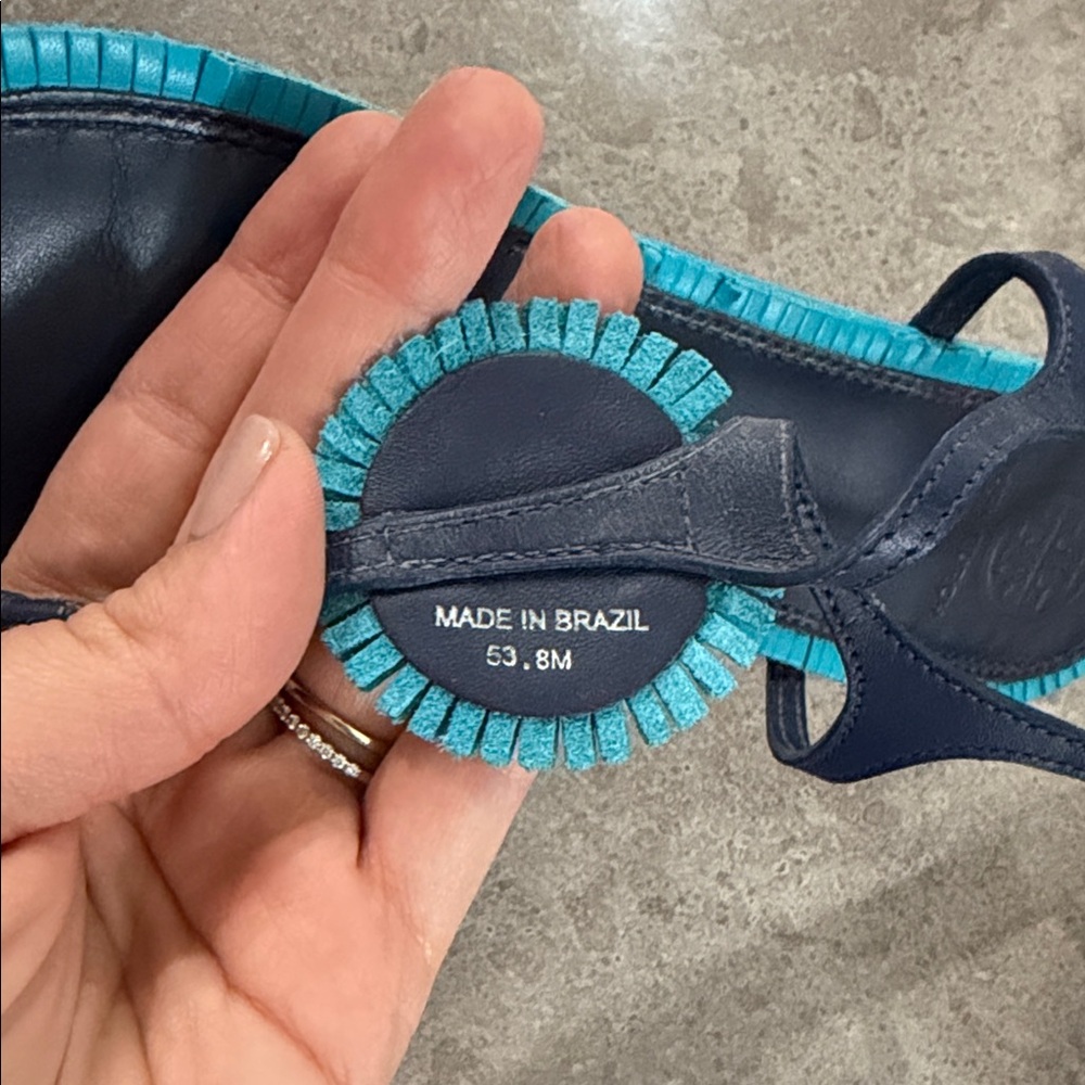 Tory Burch Dark Blue and Teal Sandals - Picture 5 of 5